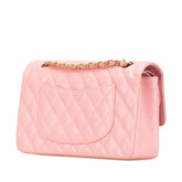 シャネル マトラッセ ココマーク Wフラップ チェーン ショルダーバッグ ハンドバッグ ピンク キャビアスキン レディース CHANEL 【中古】
